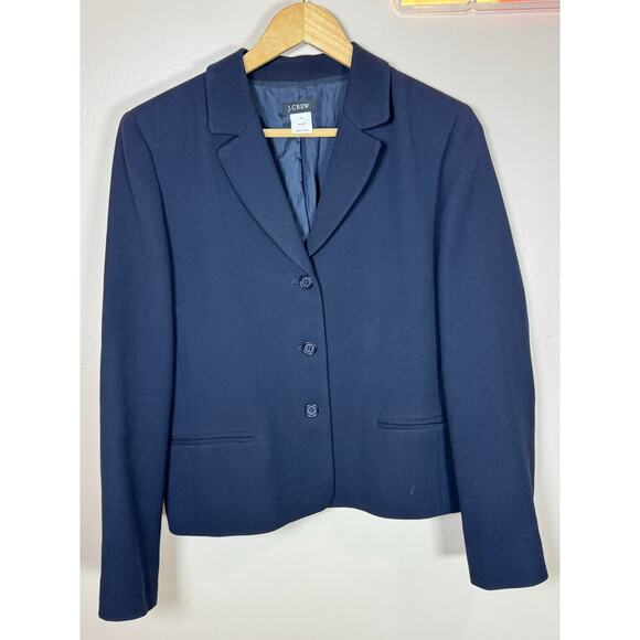 J. Crew 100% Wool Navy Schoolboy Blazer size 10 Made in Japan Academia Luxury - Picture 1 of 6